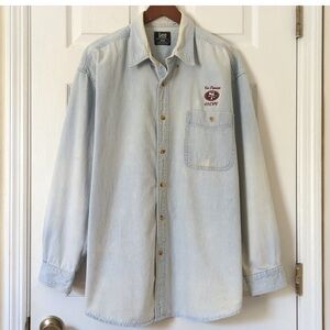 Lee Sport 90's Vintage San Francisco 49ers Embroidered Button Down Shirt Blue XL
